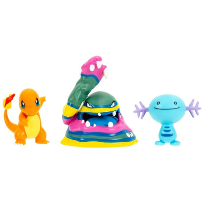 Pokemon - Battle Figure Set - Charmander, Alolan and Wooper