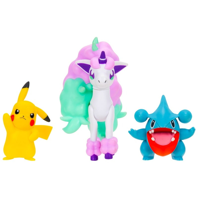Pokemon - Battle Feature Figure - 3 Pack - Pikachu, Gible and Galarian Ponyta
