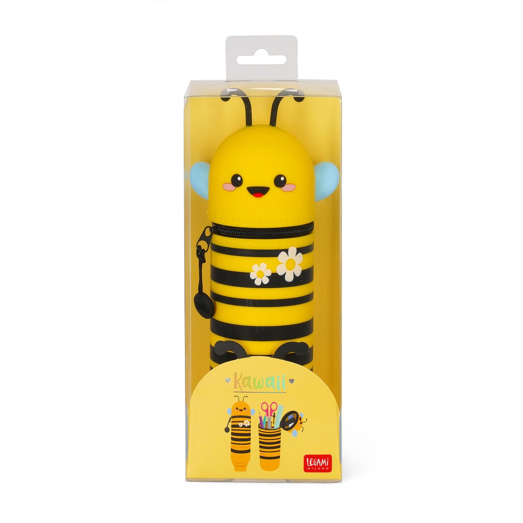 Legami - Bee 2-in-1 Silicone Pencil Case - Kawaii
