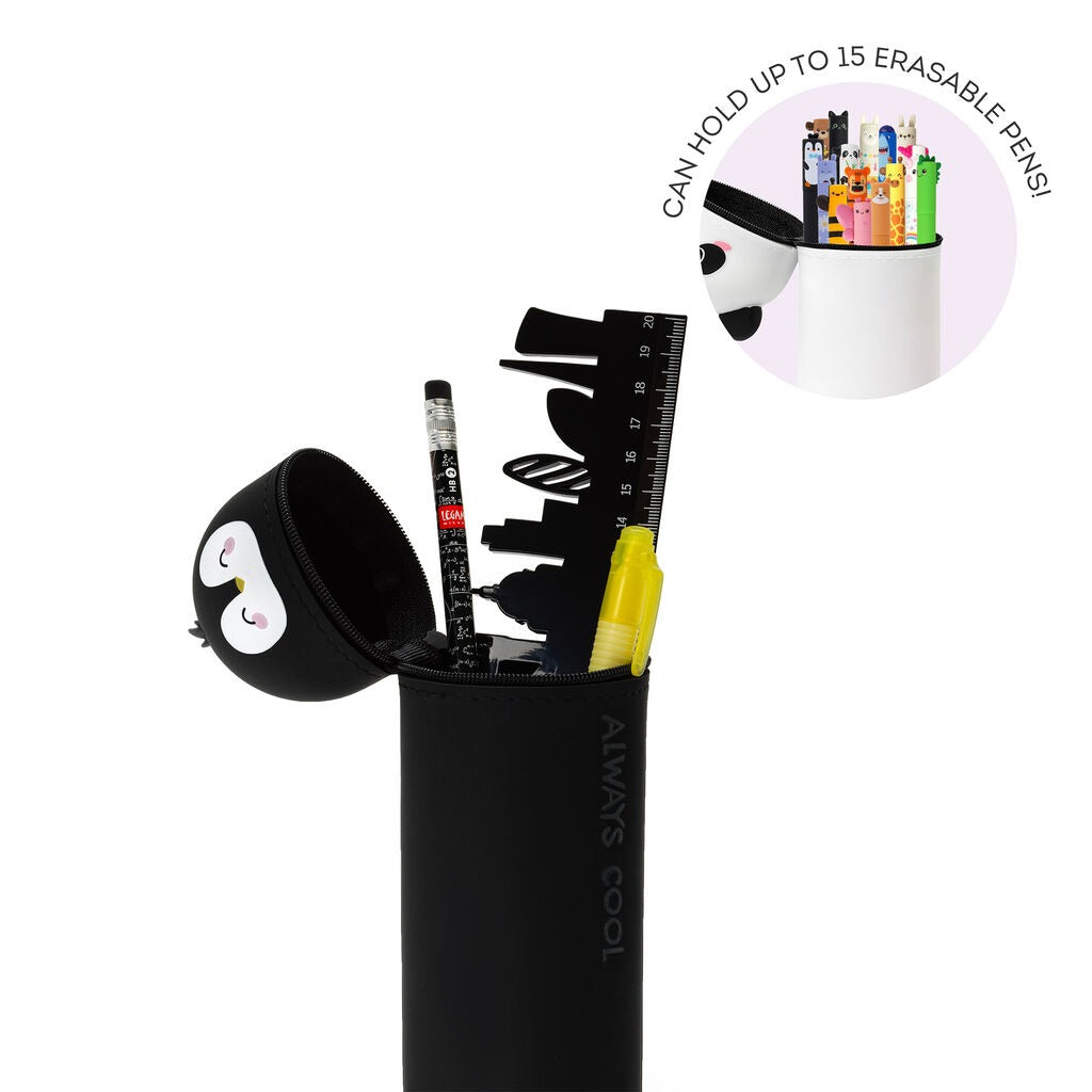 Legami - Penguin 2-in-1 Silicone Pencil Case - Kawaii