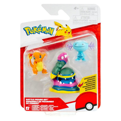 Pokemon - Battle Figure Set - Charmander, Alolan and Wooper