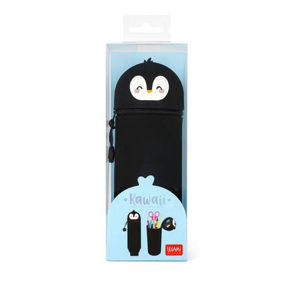 Legami - Penguin 2-in-1 Silicone Pencil Case - Kawaii
