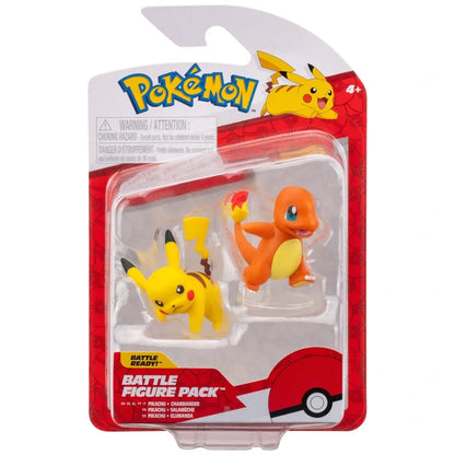 Pokemon - Battle Feature Figure - 2 Pack - Pikachu and Charmander