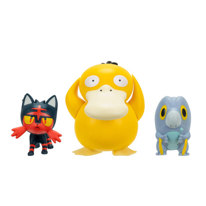 Pokemon - Battle Figure Set - Frigibax, Litten & Psyduck