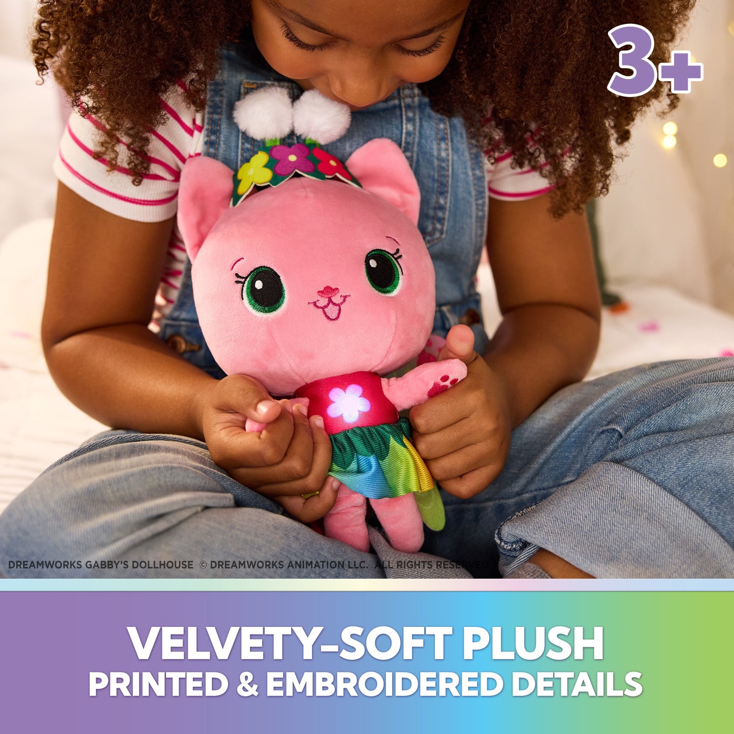 Gabby's Dollhouse - Rainbow Light-Up 'Kitty Fairy' Plush