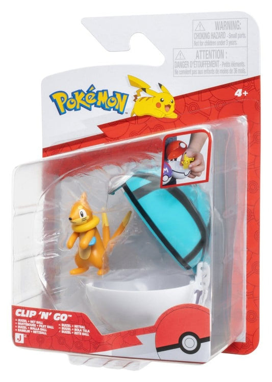 Pokemon - Clip 'N' Go - Buizel with Net Ball