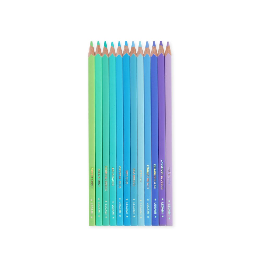 Legami - Set of 12 Colouring Pencils in Ocean Palette - Live Colourfully