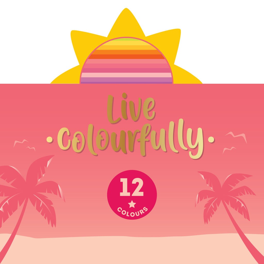 Legami - Set of 12 Colouring Pencils in Sunset Palette - Live Colourfully