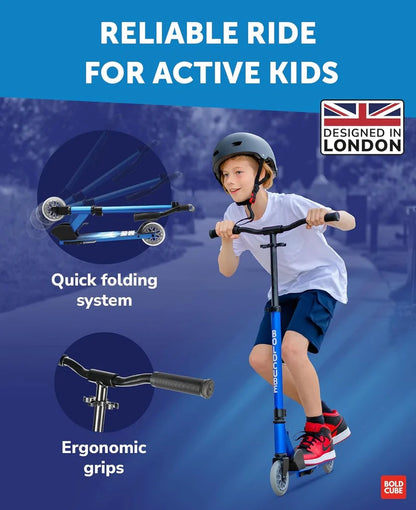 Boldcube - Deluxe 2 Wheel Scooter - Sapphire Blue (6-14 Yrs)