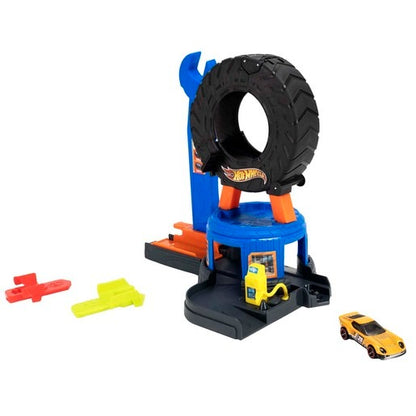 Hot Wheels - Speed Snap City - Downtown Tire Shop Playset
