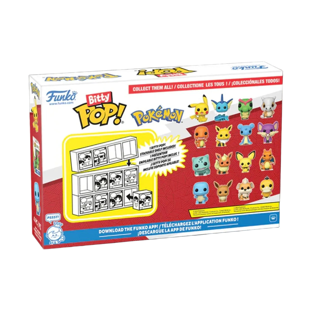 Funko - Bitty POP - Pokemon 4 Pack - Squirtle, Eevee, Growlithe and Psyduck