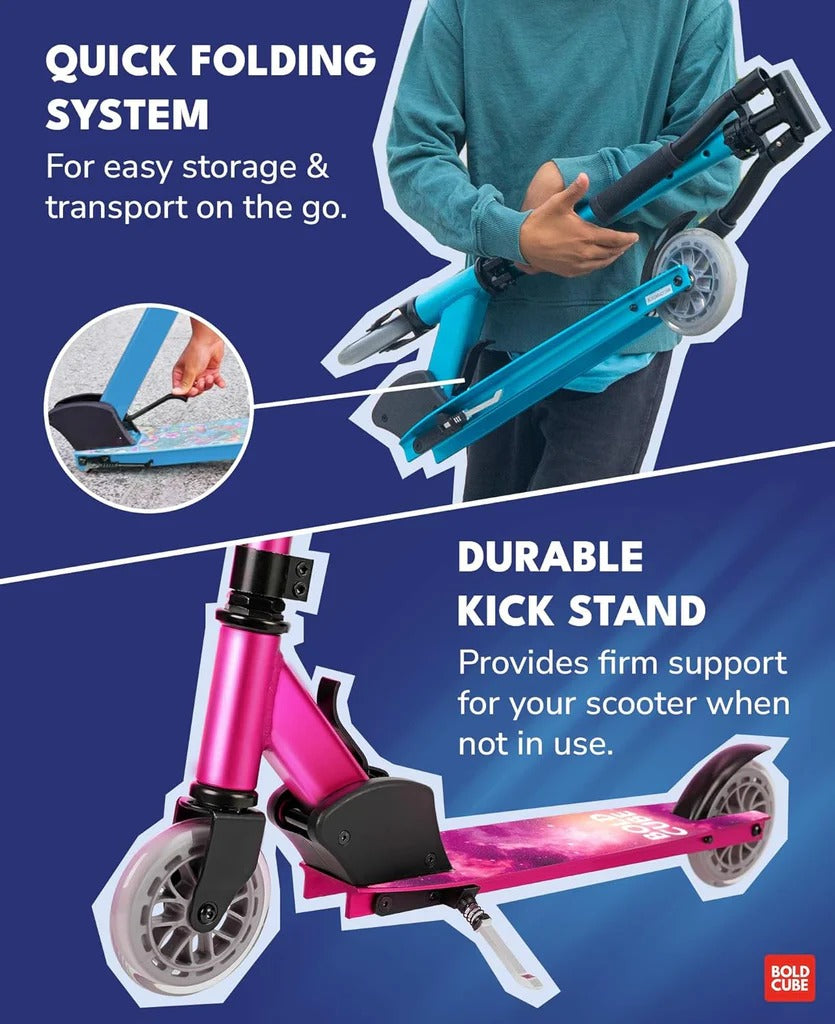 Boldcube - Deluxe 2 Wheel Scooter - Sapphire Blue (6-14 Yrs)