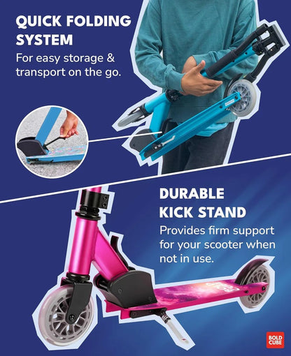 Boldcube - Deluxe 2 Wheel Scooter - Sapphire Blue (6-14 Yrs)