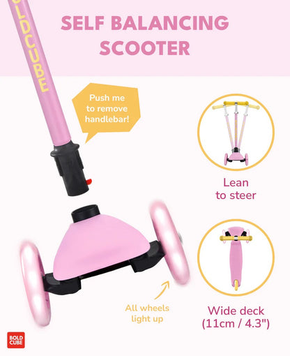 Boldcube - Teeny 3 Wheel Scooter - Pink & Yellow (2-5 Yrs)