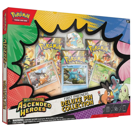 Pokemon TCG - Mega Evolution - Ascended Heroes - First Partners Deluxe Pin Collection