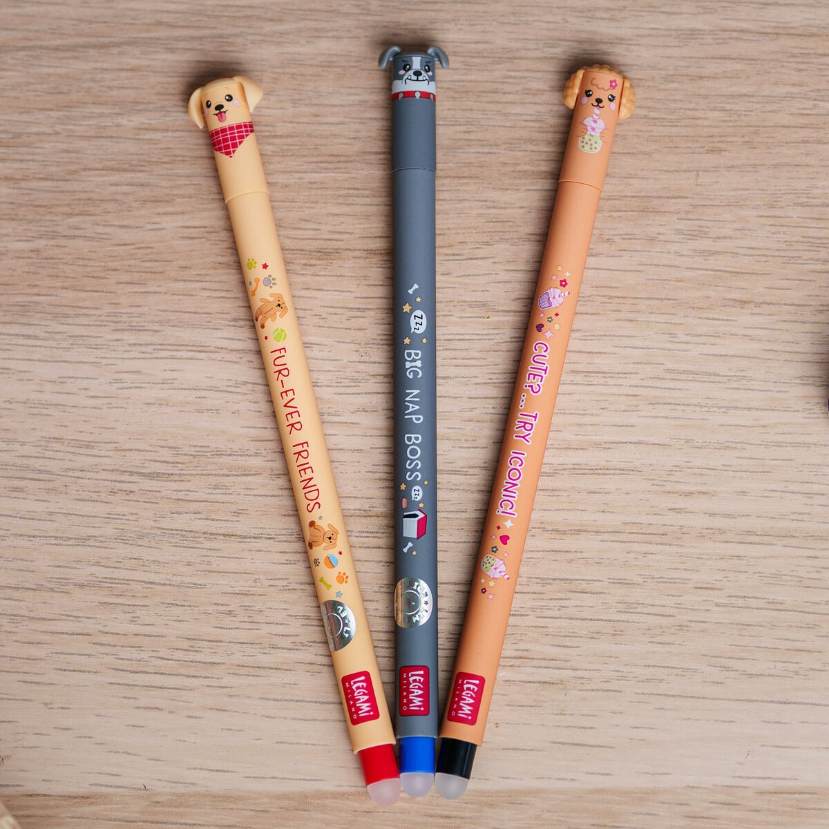 Legami - Erasable Pens - Fur-ever Friends (3 Pack)