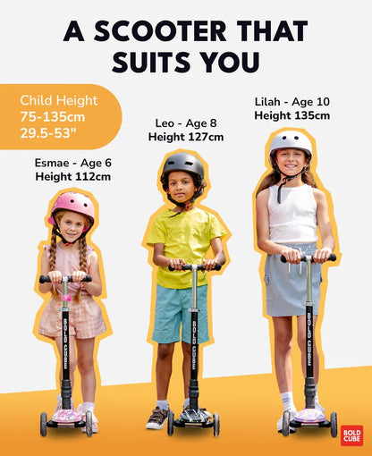 Boldcube - Big 3 Wheel Scooter - Crystal Rubix (5-10 Yrs)