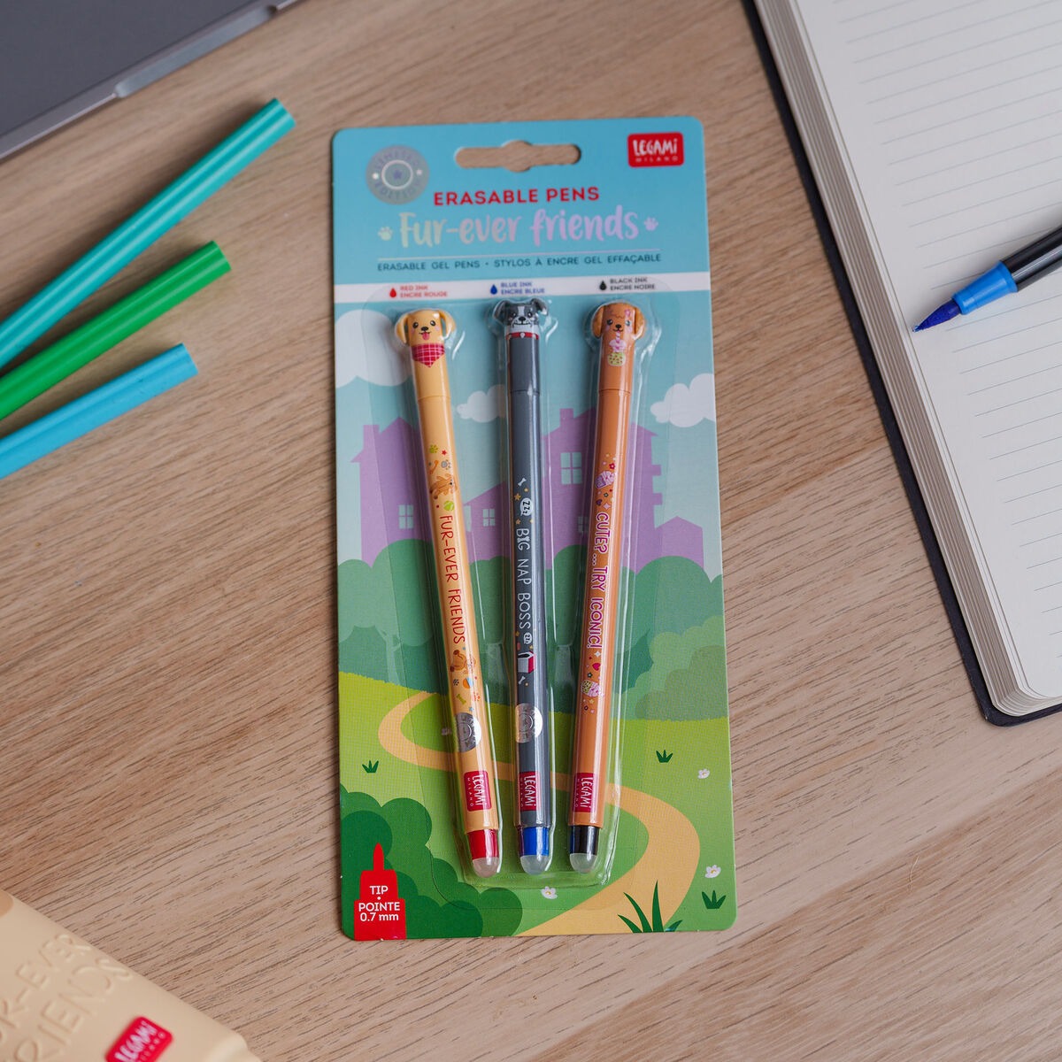 Legami - Erasable Pens - Fur-ever Friends (3 Pack)