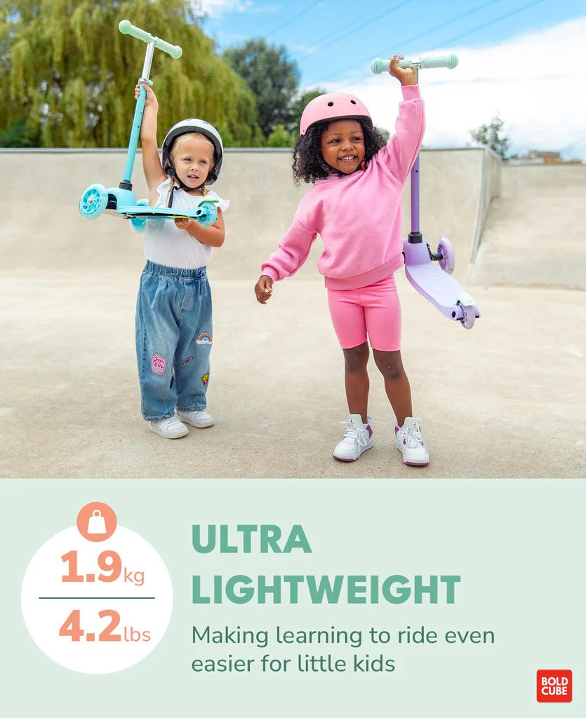Boldcube - Teeny 3 Wheel Scooter - Mint & Orange (2-5 Yrs)