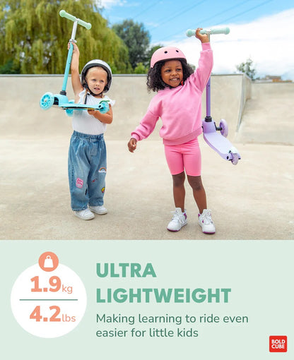 Boldcube - Teeny 3 Wheel Scooter - Mint & Orange (2-5 Yrs)