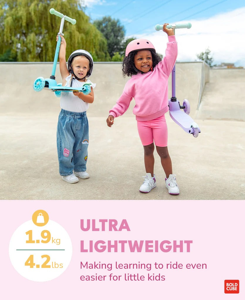 Boldcube - Teeny 3 Wheel Scooter - Pink & Yellow (2-5 Yrs)