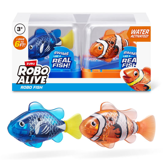 Robo Alive - Water Activated Robo Fish 2 pack