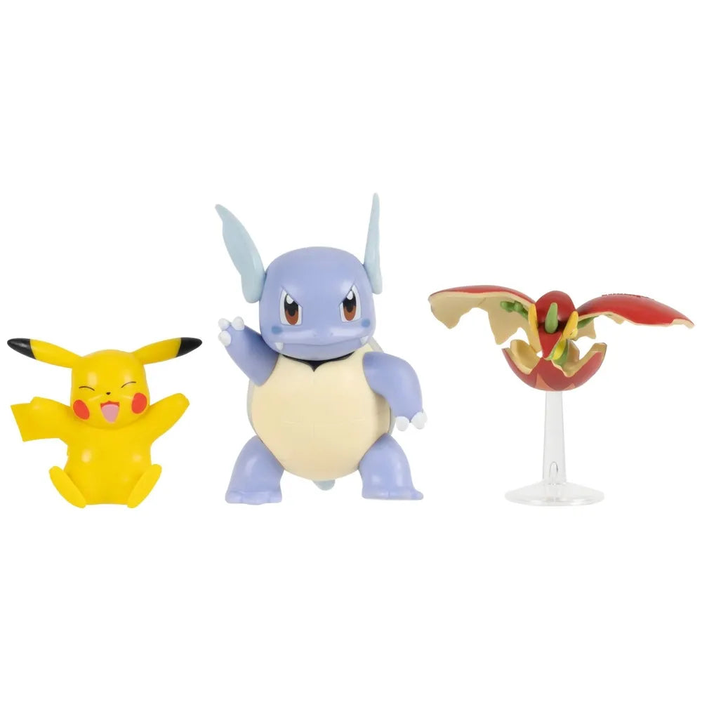 Pokemon - Battle Figures - Pikachu, Flapple and Wartortle