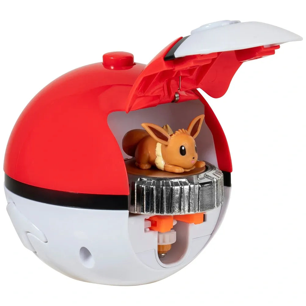 Pokemon - Battle Spinner Pack Eevee & Pokeball Launcher