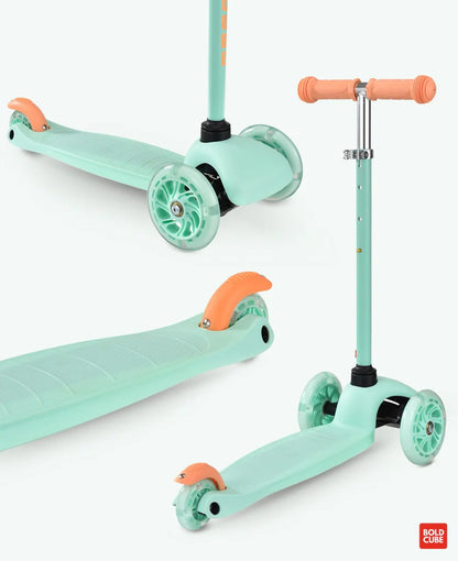 Boldcube - Teeny 3 Wheel Scooter - Mint & Orange (2-5 Yrs)