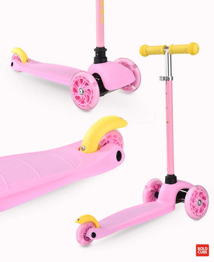 Boldcube - Teeny 3 Wheel Scooter - Pink & Yellow (2-5 Yrs)