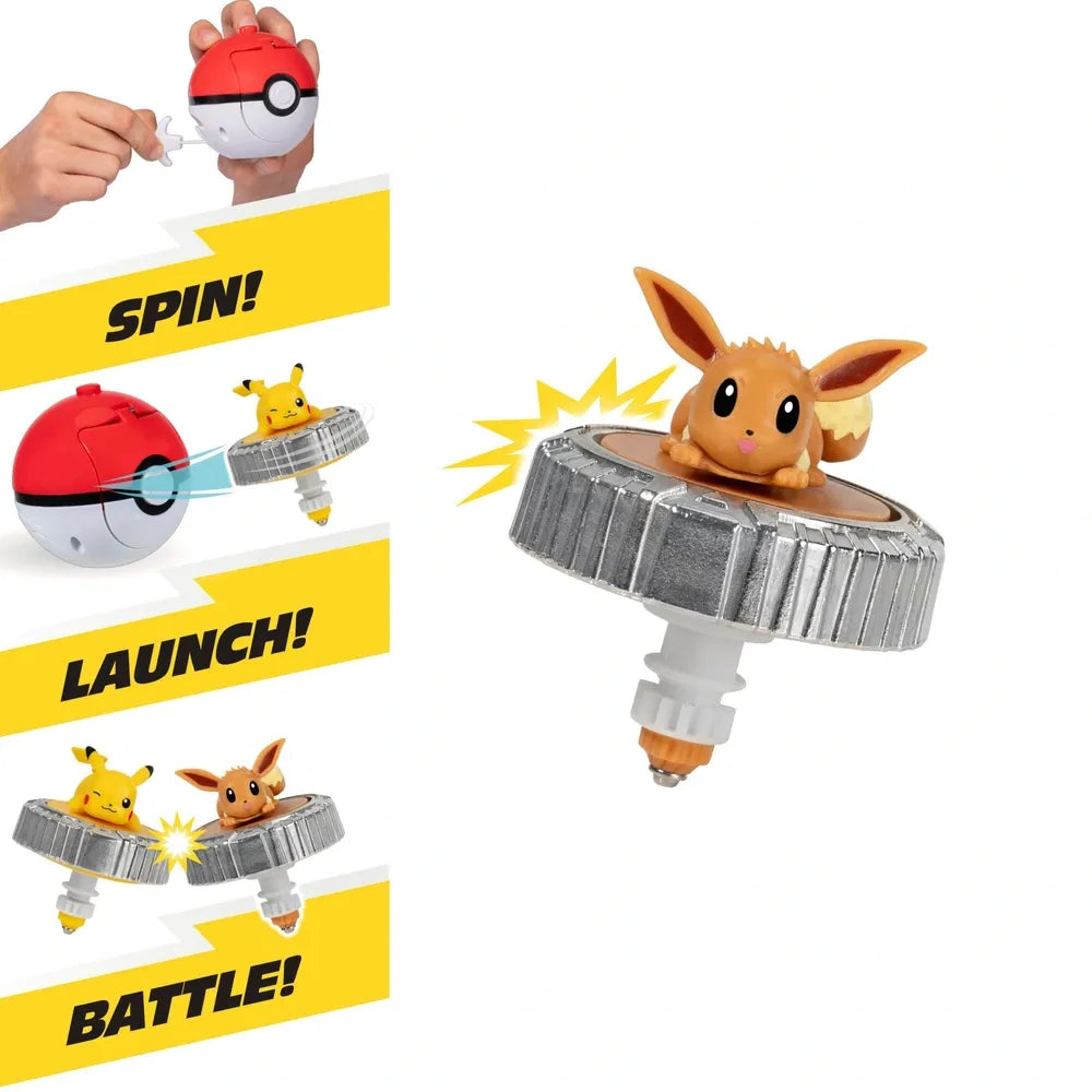 Pokemon - Battle Spinner Pack Eevee & Pokeball Launcher