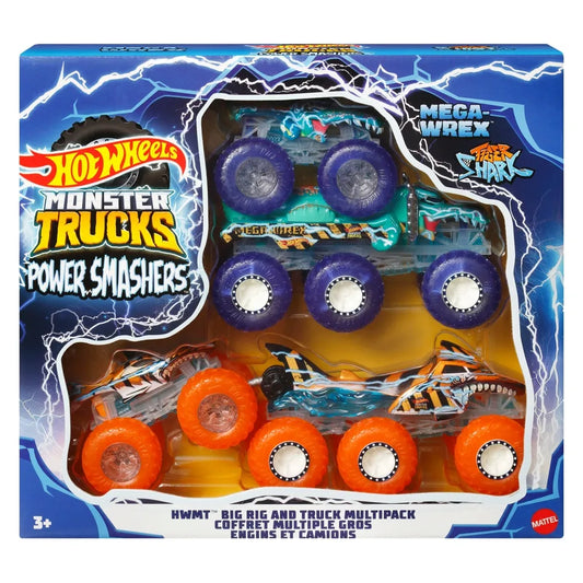 Hot Wheels - Monster Truck Power Smashers - Big Rig and Truck Multipack