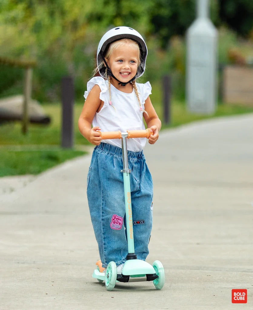 Boldcube - Teeny 3 Wheel Scooter - Mint & Orange (2-5 Yrs)