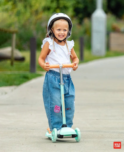 Boldcube - Teeny 3 Wheel Scooter - Mint & Orange (2-5 Yrs)