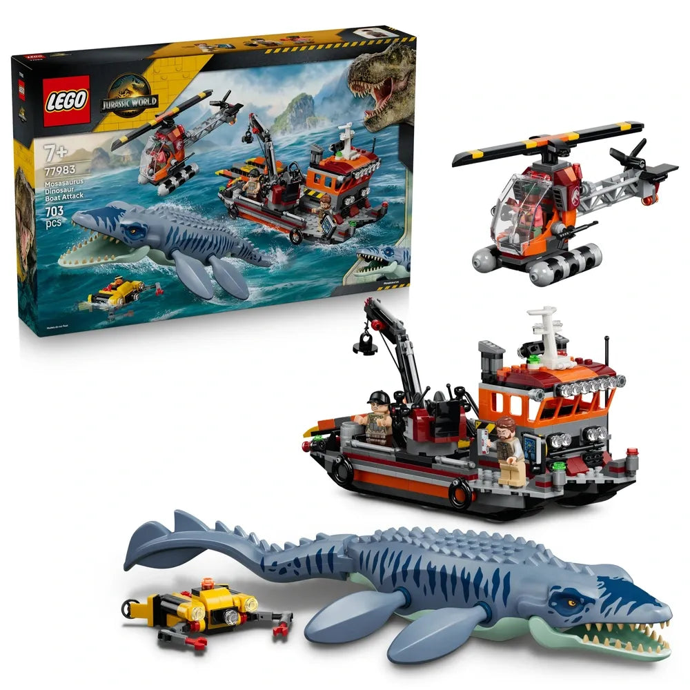 LEGO Jurassic World - Mosasaurus Dinosaur Boat Attack (77983)