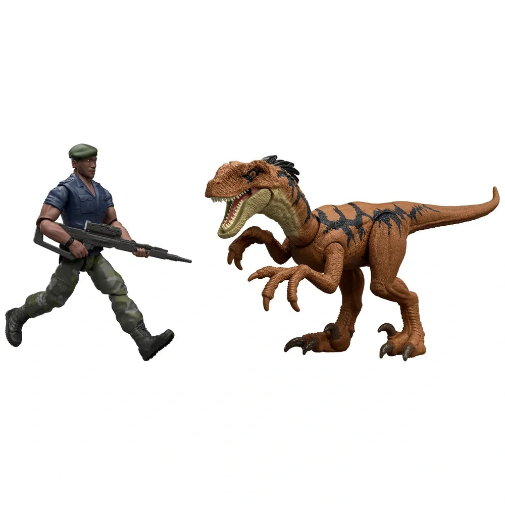 Jurassic World - Duncan Kincaid & Velociraptor 2 Pack