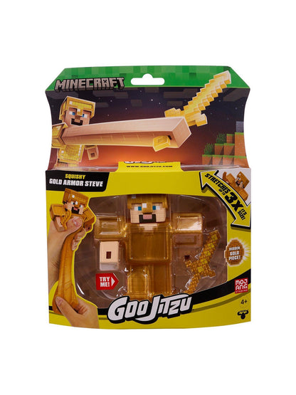Goo Jit Zu - Minecraft - Stretchy Gold Armor Steve