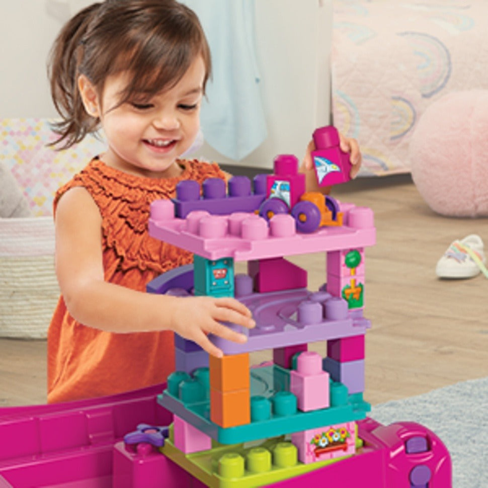 Fisher-Price - Mega Bloks - Build & Learn Table - Pink