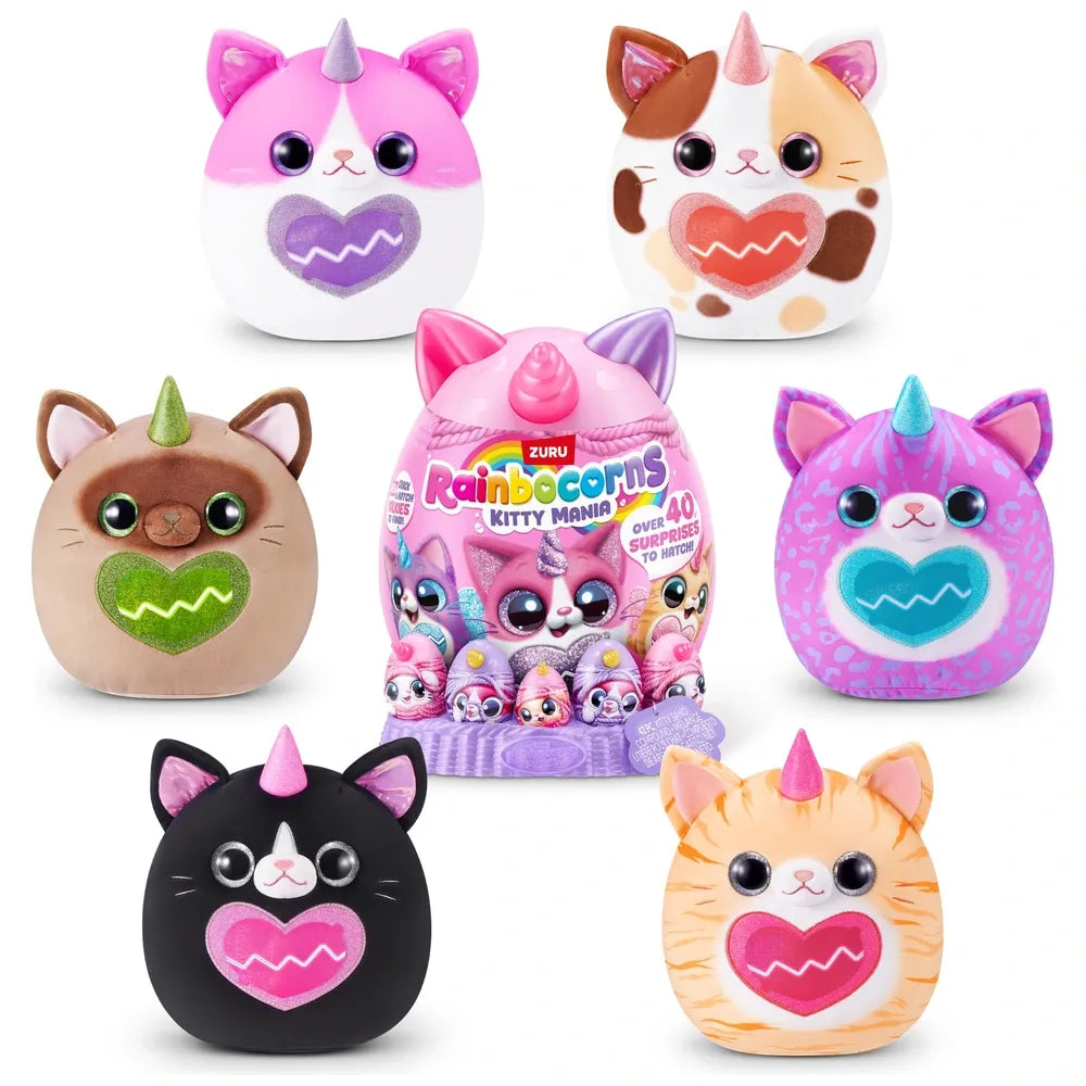 Rainbocorns - Eggzania Kitty Mania - Surprise Plush Egg