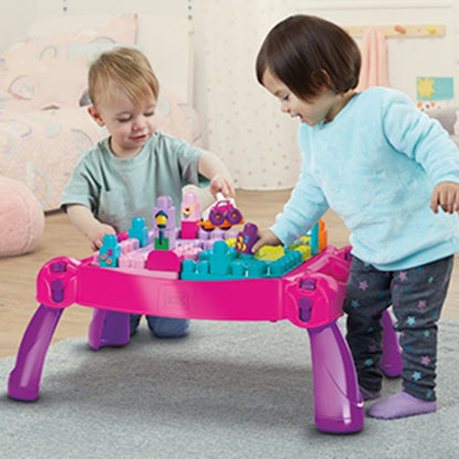Fisher-Price - Mega Bloks - Build & Learn Table - Pink