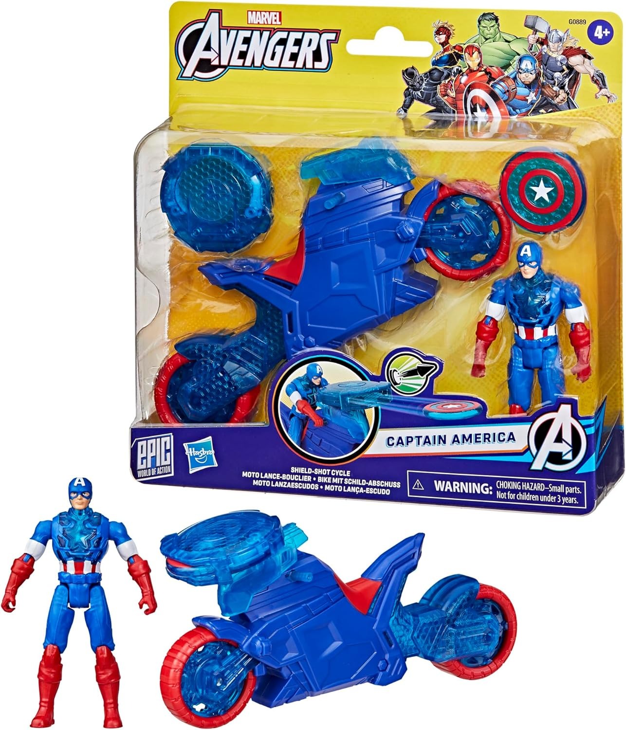 Marvel Avengers - Captain America - Shield Shot Cycle Action Figure
