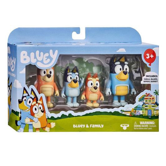 Bluey - Bluey & Family 4 Pack Figures