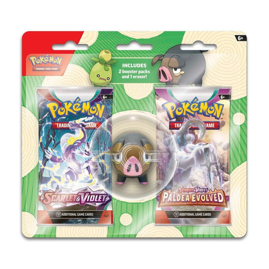 Pokemon - Boosters Packs & Eraser Set - Lechonk