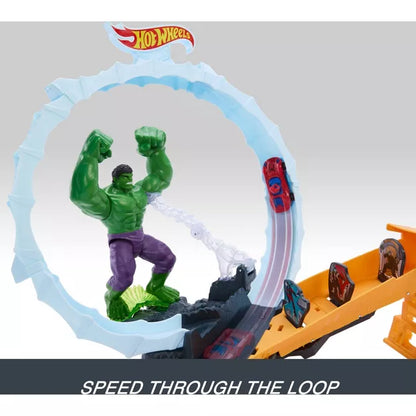 Hot Wheels - Speed Snap - Spider-Man & Hulk Smash Down Track Set
