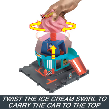 Hot Wheels - City - Downtown Ice Cream Swirl Playset