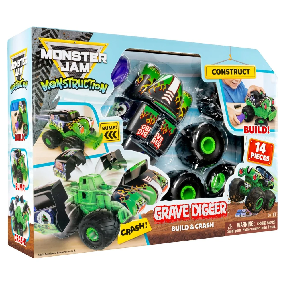 Monster Jam - Monstruction Construct - Grave Digger Playset