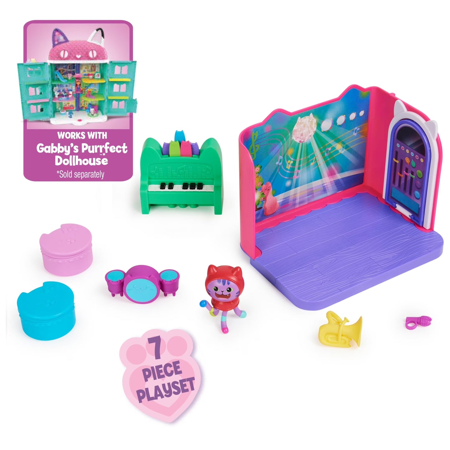 Gabby's Dollhouse - Groovy Music Room with Daniel James Catnip