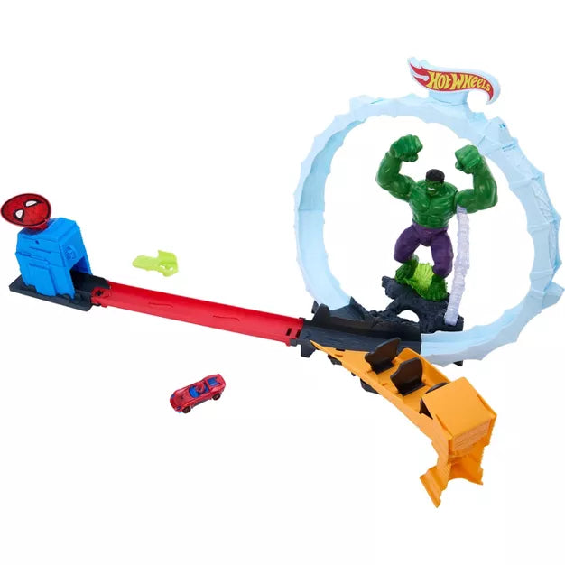Hot Wheels - Speed Snap - Spider-Man & Hulk Smash Down Track Set