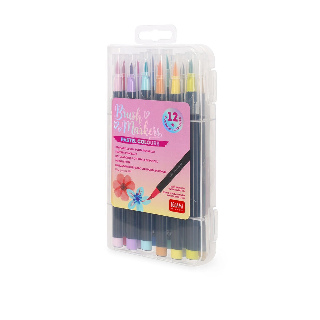 Legami - Set 12 Brush Markers Pastel
