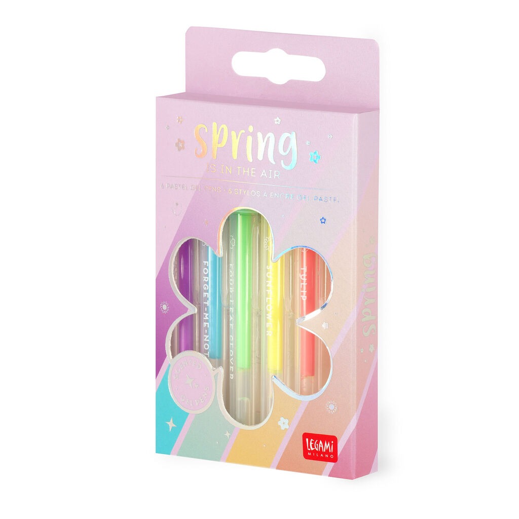 Legami - Set of 6 Pastel Gel Pens - Spring is in the Air